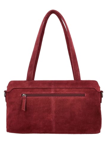 HIDE & STITCHES Leren schoudertas rood - (B)36 x (H)15 x (D)8 cm