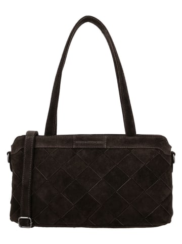 HIDE & STITCHES Leren schoudertas bruin - (B)36 x (H)15 x (D)8 cm