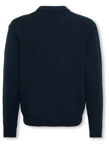 ONLY & SONS Junior Sweter "James" w kolorze granatowym