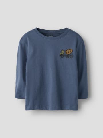 name it 2er-Set: Longsleeve "Berlan" in Weiß/ Blau