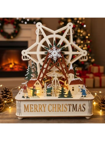 Hollybell Led-decolamp ''Christmas City'' beige - (B)20 x (H)25 x (D)11 cm