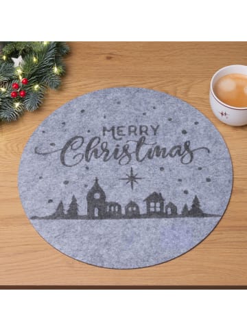 Hollybell Placemat grijs - Ø 33 cm