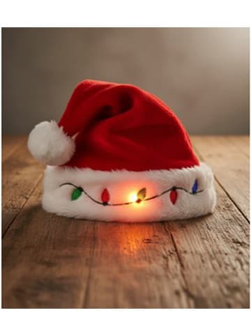 Hollybell Lampa dekoracyjna LED w kolorze czerwono-białym - 45 x 30 cm