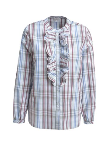 Milano Italy Bluse in Hellblau/ Rot