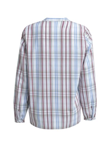 Milano Italy Bluse in Hellblau/ Rot