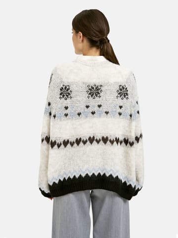 Cardigan in Weiß/ Hellblau/ Schwarz