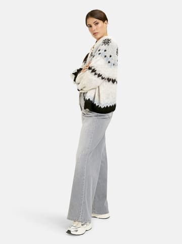 Milano Italy Cardigan in Weiß/ Hellblau/ Schwarz