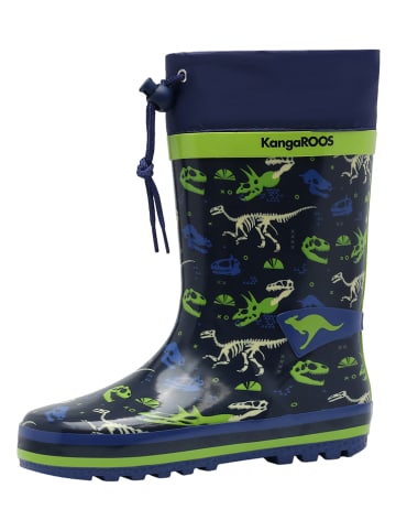 Kangaroos Gummistiefel "K-Rain" in Dunkelblau/ Grün