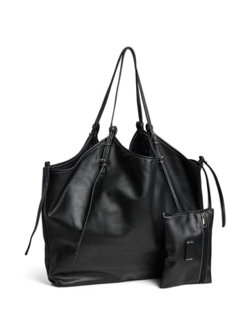 Pieces Schultertasche "Amanda" in Schwarz - (B)40 x (H)33 x (T)7 cm