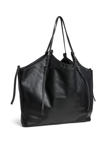 Pieces Schultertasche "Amanda" in Schwarz - (B)40 x (H)33 x (T)7 cm