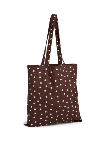 Pieces Shopper "Mira" in Braun/ Weiß - (B)40 x (H)42 cm