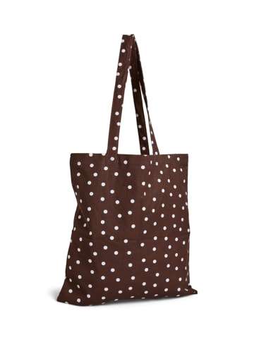 Pieces Shopper "Mira" in Braun/ Weiß - (B)40 x (H)42 cm
