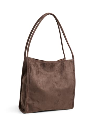 Pieces Schultertasche "Elisa" in Braun - (B)32 x (H)32 x (T)12 cm
