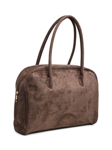 Pieces Schultertasche "Elisa" in Braun - (B)35 x (H)26 x (T)10 cm