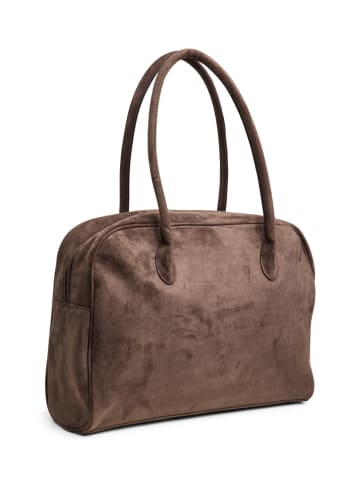Pieces Schultertasche "Elisa" in Braun - (B)35 x (H)26 x (T)10 cm