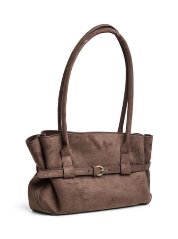 Pieces Schultertasche "Elisa" in Braun - (B)33 x (H)21 x (T)9,5 cm