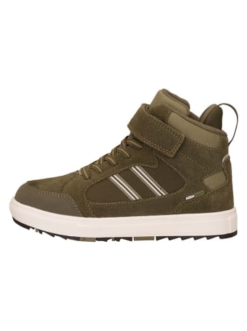 Trollkids Leder-Sneakers "Grimstad" in Khaki