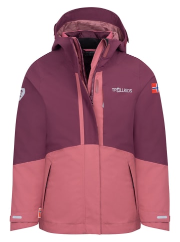 Trollkids 3-in-1 functionele jas "Skanden" paars/lichtroze