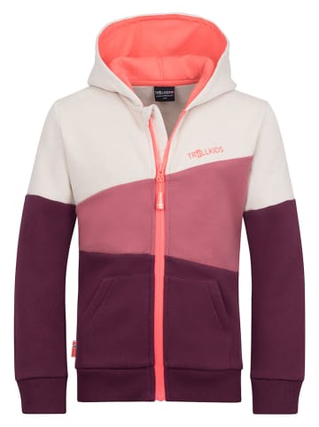 Trollkids Sweatjacke "Alesund" in Lila/ Creme