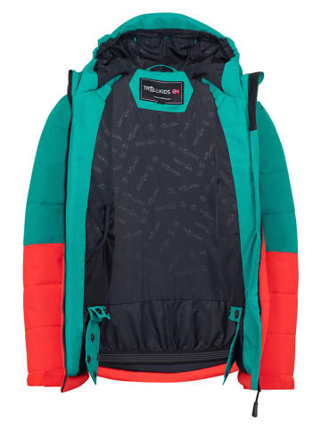 Trollkids Ski-/ Snowboardjacke "Hemsedal" in Türkis/ Orange