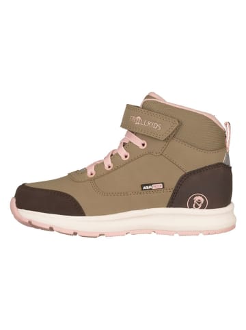 Trollkids Leder-Wanderboots "Stavanger Mid Cut XT" in Hellbraun