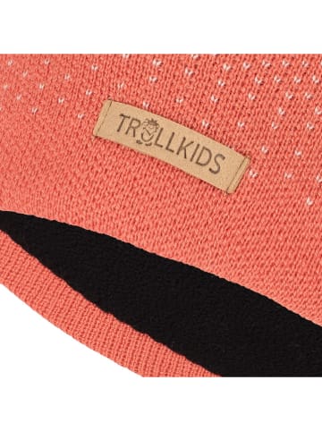 Trollkids Mütze "Merino" in Orange/ Creme
