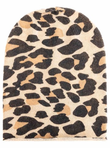 Zwillingsherz Kaszmirowa czapka beanie "Leo" w kolorze beżowym