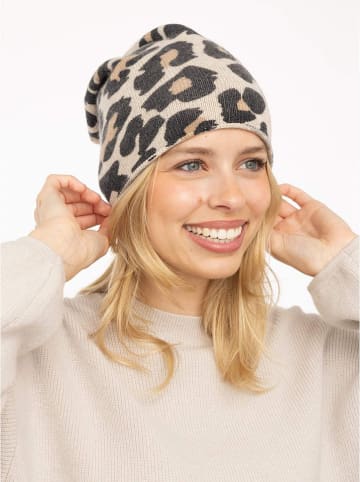 Zwillingsherz Kaszmirowa czapka beanie "Leo" w kolorze beżowym