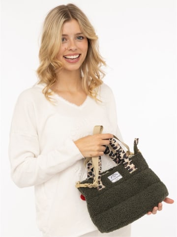 Henkeltasche "Teddy Leo Classic" in Oliv - (B)29 x (H)20 x (T)7 cm