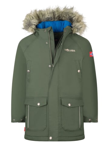 Trollkids Parka "Nordkapp" w kolorze khaki