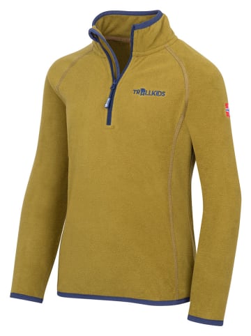 Trollkids Fleece trui "Nordland" kaki