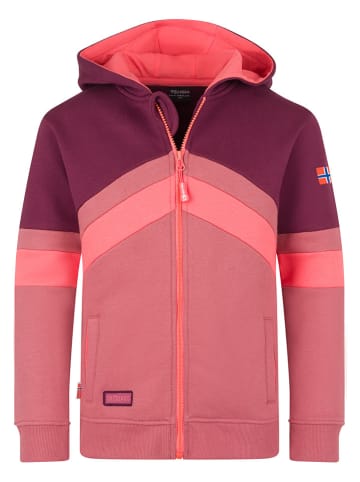 Trollkids Sweatjacke "Flekkefjord" in Rosa/ Lila