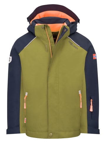 Trollkids Ski-/ Snowboardjacke "Holmenkollen Pro" in Dunkelblau/ Khaki