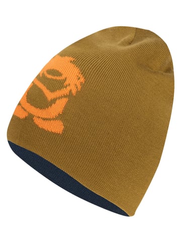 Trollkids Wende-Beanie "Troll" in Khaki/ Dunkelblau