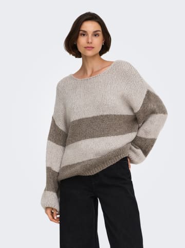 JDY Sweter w kolorze szarobrązowym