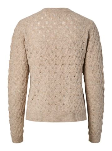 Pieces Sweter w kolorze beżowym