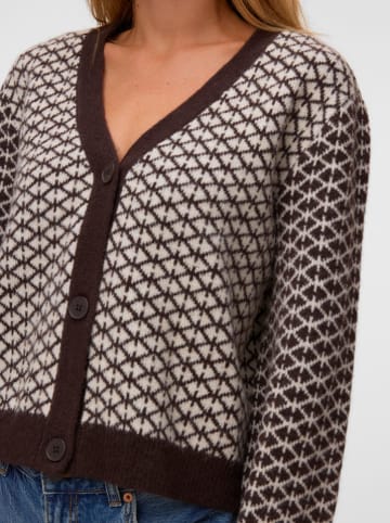 Vero Moda Kardigan w kolorze brązowo-kremowym