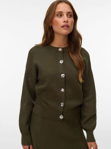 Vero Moda Kardigan w kolorze ciemnozielonym