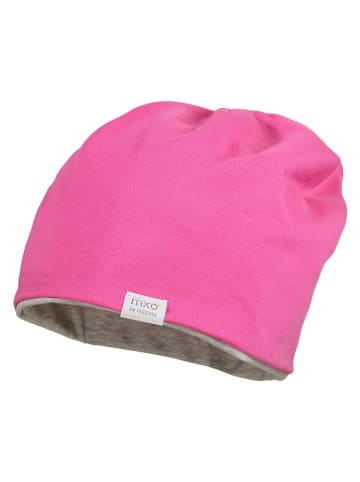 MaxiMo Wende-Beanie in Pink/ Grau