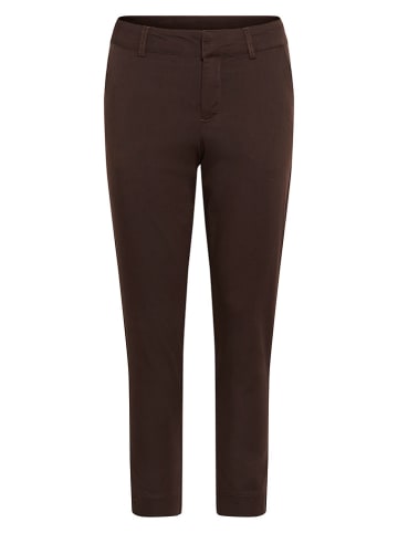 Kaffe Spodnie chino w kolorze brązowym