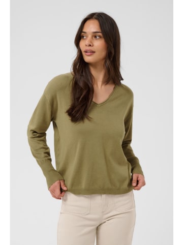 Kaffe Pullover in Oliv