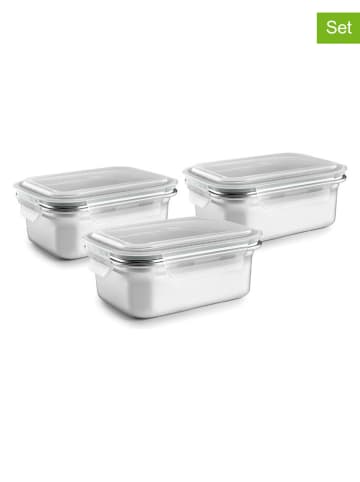 Ibili 3-delige set: Edelstahl-Frischhaltedosen - 800 ml