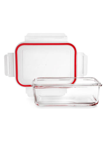 Ibili 4-delige set: vershouddozen rood - 900 ml