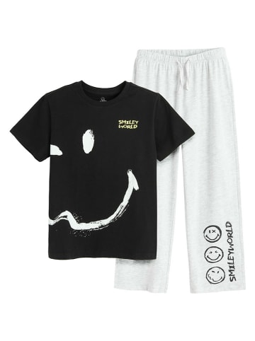 Pyjama in Schwarz/ Grau