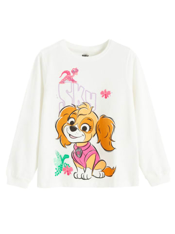 Pyjama wit/lichtblauw