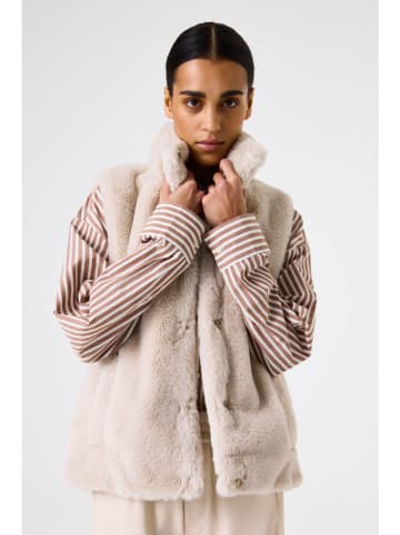 Teddyweste in Creme