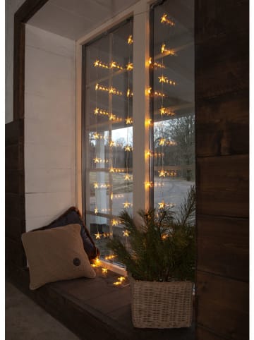 STAR Trading LED-Lichtervorhang mit Sternen in Schwarz - (B)90 x (H)200 cm