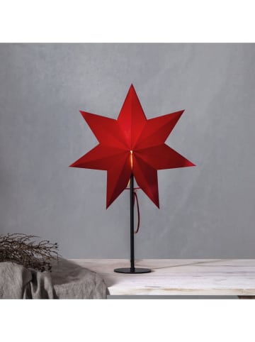STAR Trading Lampa stojąca "Mixa" w kolorze czerwono-czarnym - 34 x 50 cm