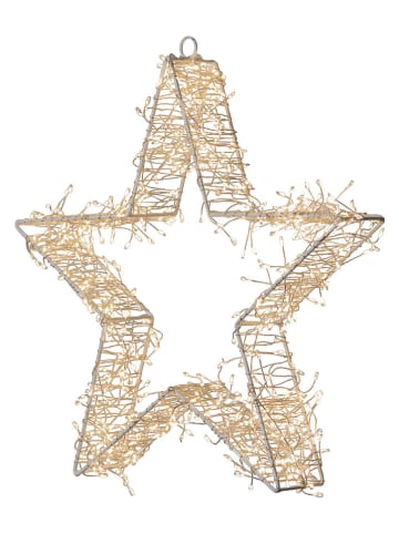 STAR Trading Dekoracyjna lampa LED "Bonfire" w kolorze białym - Ø 37 cm
