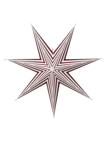 STAR Trading Gwiazda papierowa "Stripe" w kolorze biało-czerwonym - Ø 60 cm